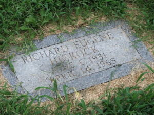 Gravestone of Dick Hickock, Mt. Muncie Cemetery, Lansing, KS. The original, purchased by Capote, was stolen and is now archived in the Kansas Museum of History. 